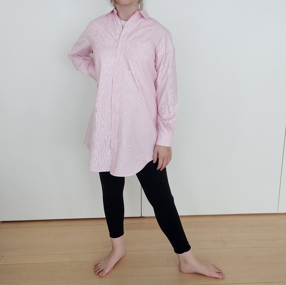 Eileen M Custom Designed Striped Button Down Tunic - Picture 2 of 8